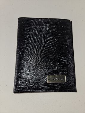Harley-Davidson Black Bi-fold Textured Leather Passport Wallet